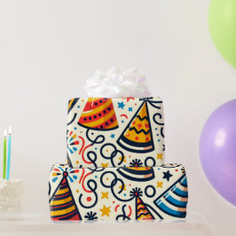 Fun Party Petten en Confetti Cadeaupapier