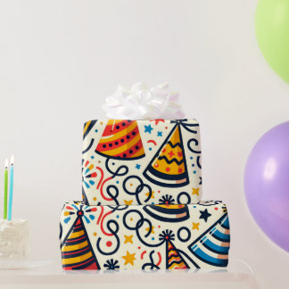 Fun Party Petten en Confetti Cadeaupapier