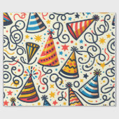 Fun Party Petten en Confetti Cadeaupapier (Vlak)