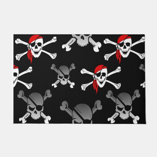 Fun Party Pirate Pattern Doormat Deurmat (Voorkant)