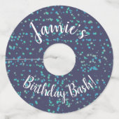 Fun Party-Sjabloon Wijnglaslabel (Achterkant)