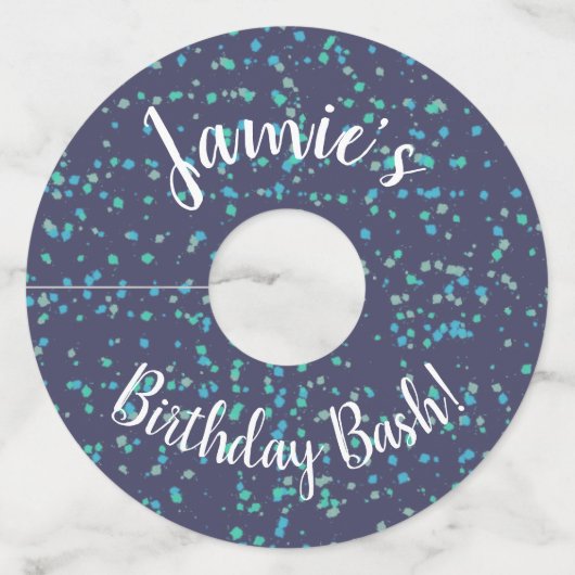 Fun Party-Sjabloon Wijnglaslabel (Achterkant)