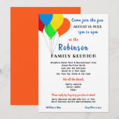 Fun Party Style Familiereünie Trendy Ballon Kaart (Voorkant / Achterkant)