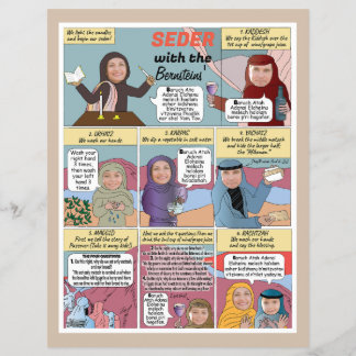 Fun Passover Personalized Easy 2 Sided Haggadah Flyer