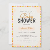 Fun Pastel Baby shower Invitation Kaart (Voorkant)