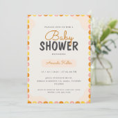 Fun Pastel Baby shower Invitation Kaart (Staand voorkant)