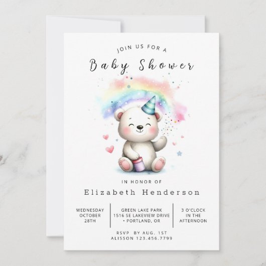 Fun Pastel Beer Baby shower Kaart (Voorkant)