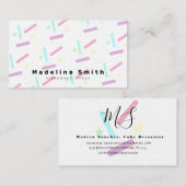 Fun Pastel Cake Decorator Homemade Sprins Visitekaartje (Voorkant / Achterkant)