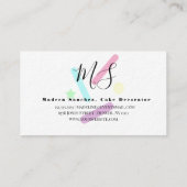 Fun Pastel Cake Decorator Homemade Sprins Visitekaartje (Achterkant)