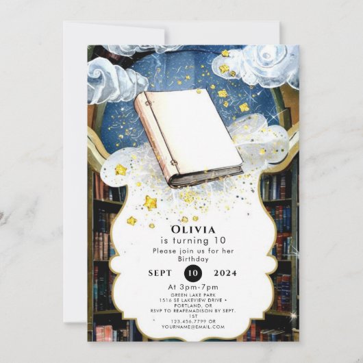 Fun Pastel Custom Verhalenboek Verjaardag Kaart (Voorkant)