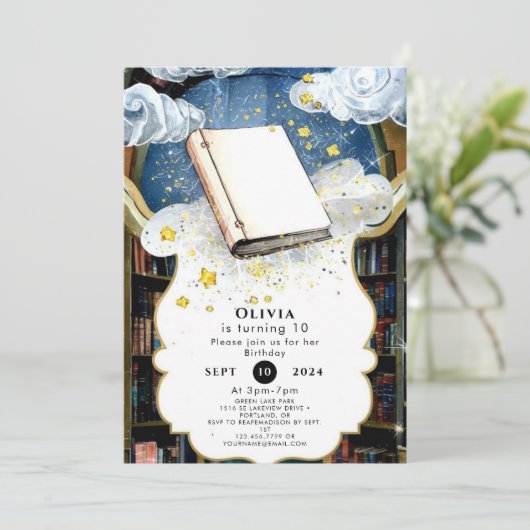 Fun Pastel Custom Verhalenboek Verjaardag Kaart (Staand voorkant)