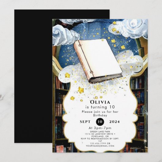 Fun Pastel Custom Verhalenboek Verjaardag Kaart (Voorkant / Achterkant)