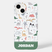 Fun Pastel Dinosaur Scene Pattern Case-Mate iPhone Case (Achterkant)