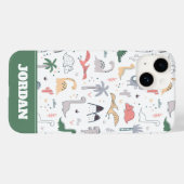 Fun Pastel Dinosaur Scene Pattern Case-Mate iPhone Case (Achterkant (horizontaal))
