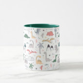 Fun Pastel Dinosaur Scene Pattern Mok (Midden)