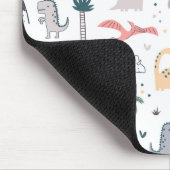 Fun Pastel Dinosaur Scene Pattern Muismat (Hoek)