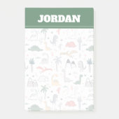 Fun Pastel Dinosaur Scene Pattern Post-it® Notes (Voorkant)