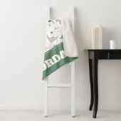 Fun Pastel Dinosaur Scene Pattern Sherpa Deken (In situ)