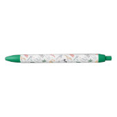 Fun Pastel Dinosaur Scene Pattern Zwarte Inkt Pen (Voorkant)