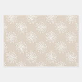 Fun Pastel Floral Modern Blue Taupe Yellow Inpakpapier Vel (Voorkant 2)