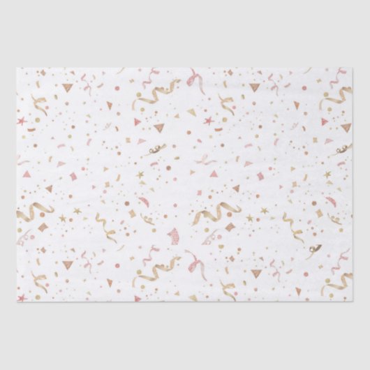 Fun Pastel Glitter Confetti Tissuepapier (Voorkant)