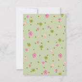 Fun Pastel Hedgehog Tuin Party Baby shower RSVP (Achterkant)