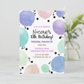 Fun Pastel Party Ballonnen Verjaardagsviering Kaart (Staand voorkant)