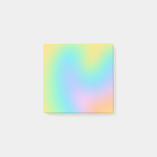 Fun Pastel Rainbow Gradient Post-it Notes (Voorkant)