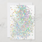 FUN PASTEL RAINBOW WHITE HOLOGRAPHIC SPOT BIRTHDAY KAART (Achterkant)