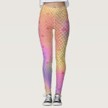 Fun Pastel Roze en Sinaasappel Zeemeermin Schalen Leggings<br><div class="desc">Cool Pastel Roze, Paarse en Oranje Ombre Zeemeerminneschalen met Gold Foil Pattern. Deze leuke zeemeerminprint is ideaal voor een onder het zee Zeemeerminnenverjaardagscadeau.</div>
