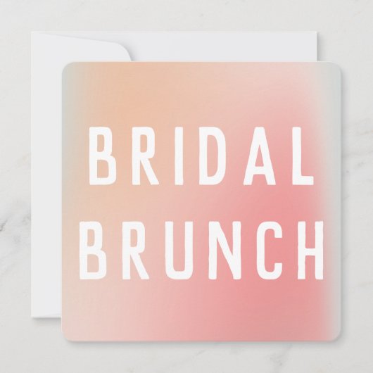 Fun Pastel Roze Mint Gradient Ombre Vrijgezellenfe Kaart (Voorkant)