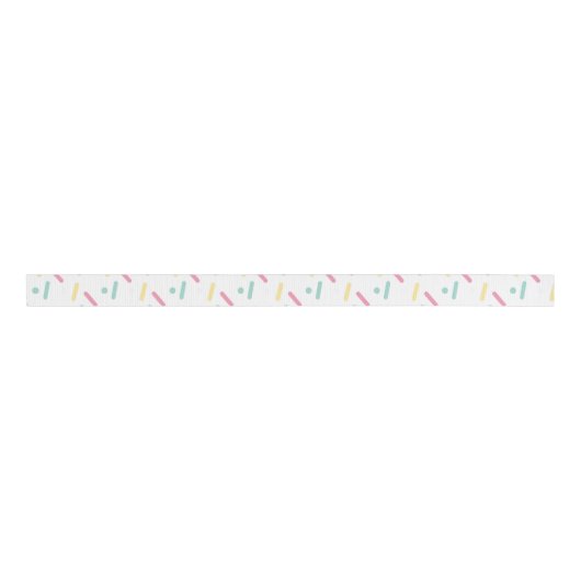 Fun Pastel Sprinkles Party Grosgrain Lint (Voorkant)