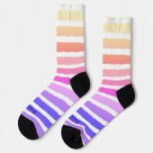 Fun Pastel Stripe Design Sokken (Links)