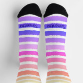 Fun Pastel Stripe Design Sokken (Top)