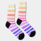 Fun Pastel Stripe Design Sokken (Rechts)