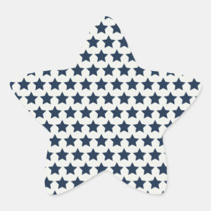 Fun Patriotic Navy Blue Stars 4 juli Pattern Ster Sticker