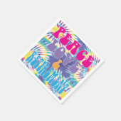 Fun Peace Love & Retirement with Tie Dye Servet (Hoek)