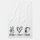 Fun Peace Love Tacos Theedoek (Verticaal)