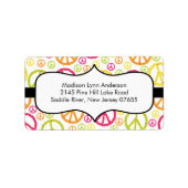 Fun Peace tekent retour adreslabels. Etiket (Voorkant)