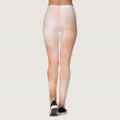 Fun peach pastel waterverf abstract leggings (Achterkant)