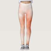 Fun peach pastel waterverf abstract leggings (Voorkant)