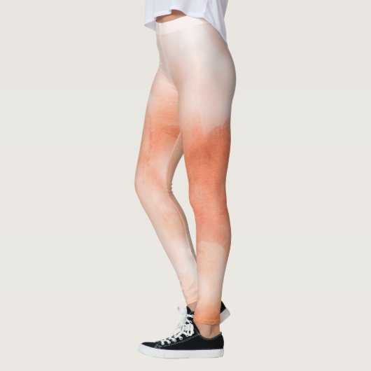 Fun peach pastel waterverf abstract leggings (Links)