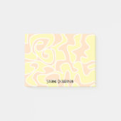 Fun Peach Sinaasappel Lemon Yellow Custom Name Post-it® Notes (Voorkant)