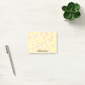 Fun Peach Sinaasappel Lemon Yellow Custom Name Post-it® Notes (Kantoor)