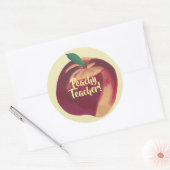Fun - Peachy-leraar - PerzikStickers Ronde Sticker (Envelop)
