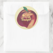 Fun - Peachy-leraar - PerzikStickers Ronde Sticker (Tas)