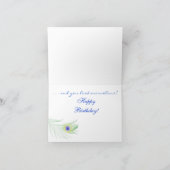 Fun Peacock Verjaardag Kaart (Binnen)