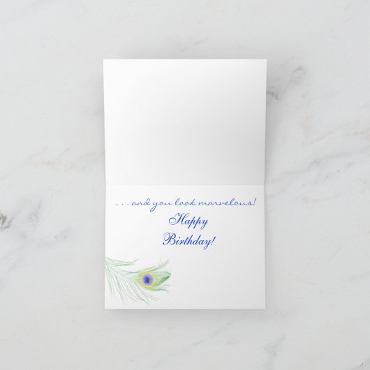 Fun Peacock Verjaardag Kaart (Binnen)