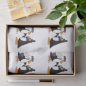 Fun Penguin Bride en Groom Wedding Paper Tissuepapier (Geschenk)