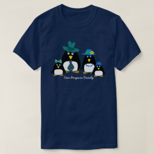 Fun Penguin Familie van 4 Kerst-T-Hemden T-shirt
